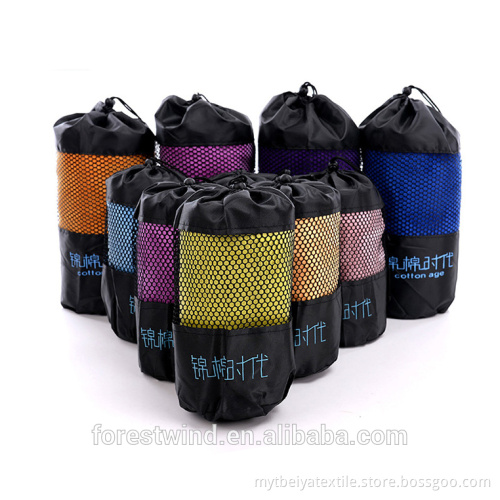 Cheap Hot Sell Mesh Bag Sport Towel Microfiber